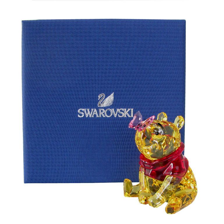 スワロフスキー クリスタルフィギュア くまのプーさんとチョウ Disney