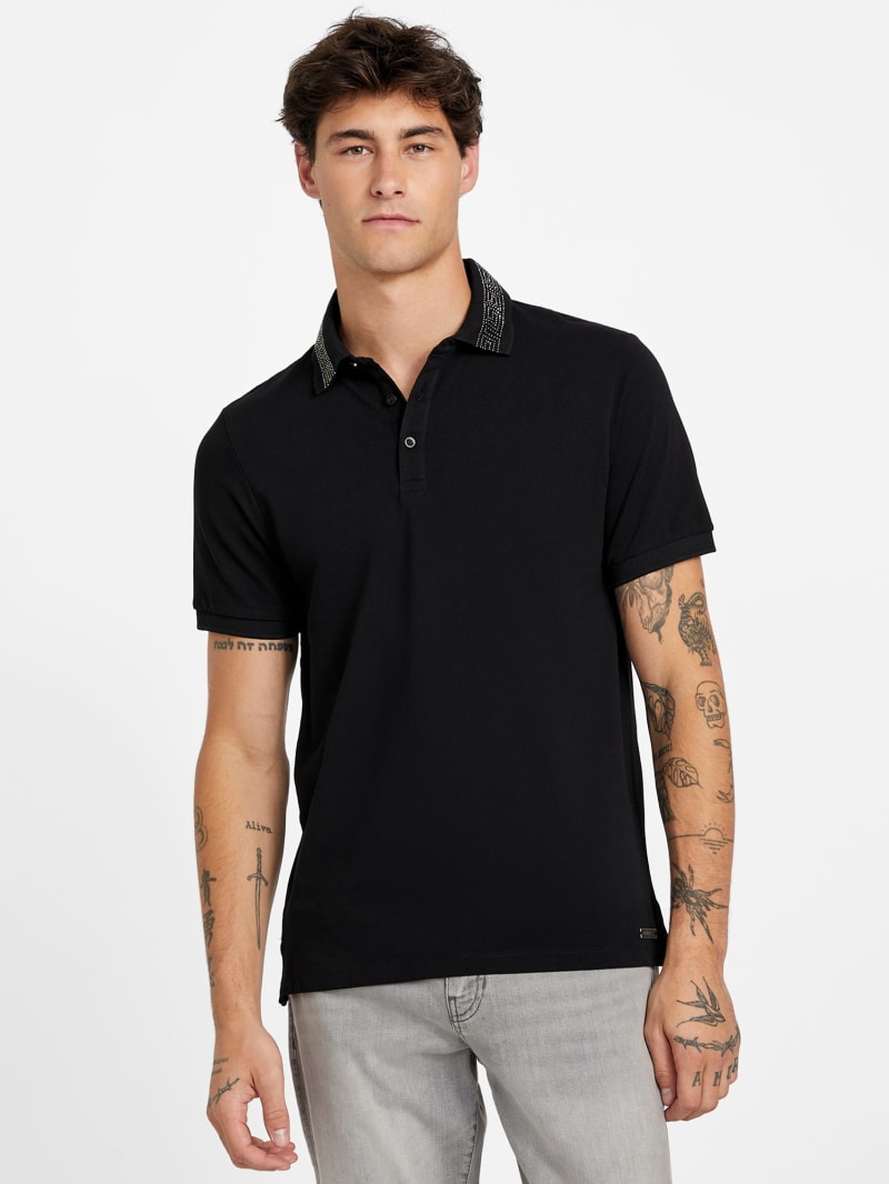 Emmanuel Rhinestone Polo | GUESS Factory