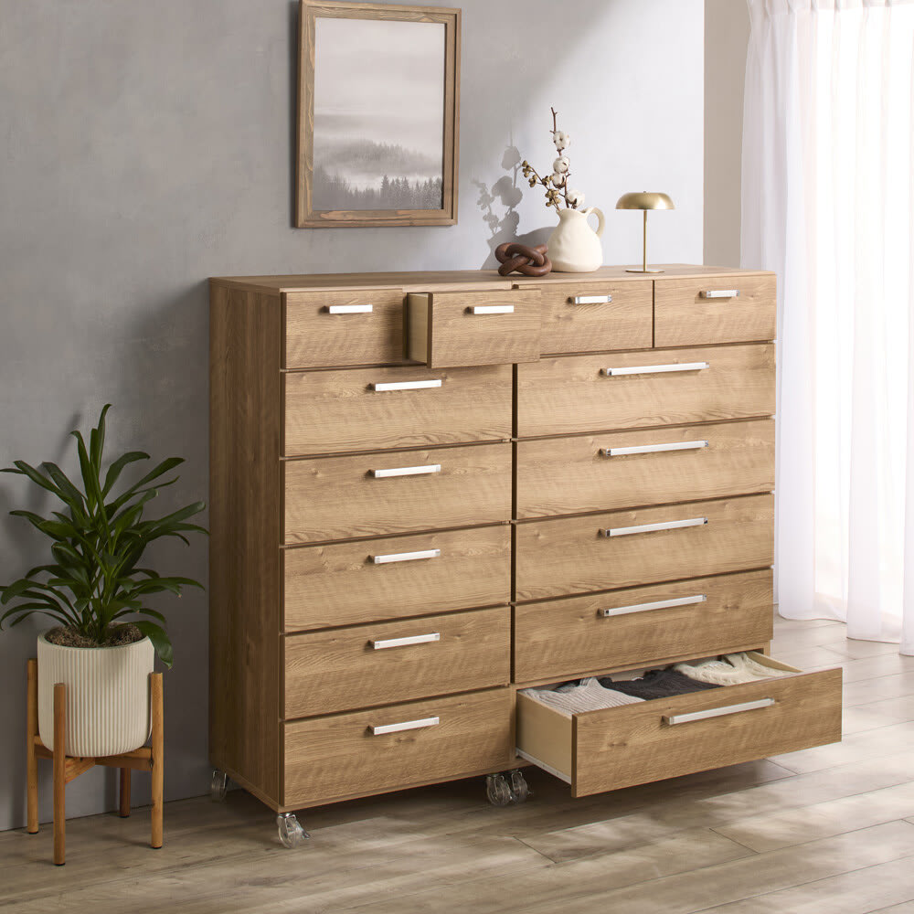 dショッピング |キャスター付きモダンクローゼットチェスト 6段・高さ