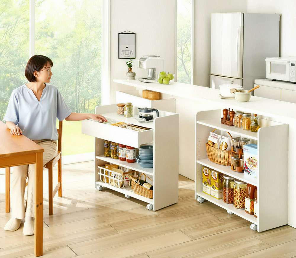 隠せるカウンター下収納 小引き出しタイプ 幅79高さ80cm 通販 - ディノス