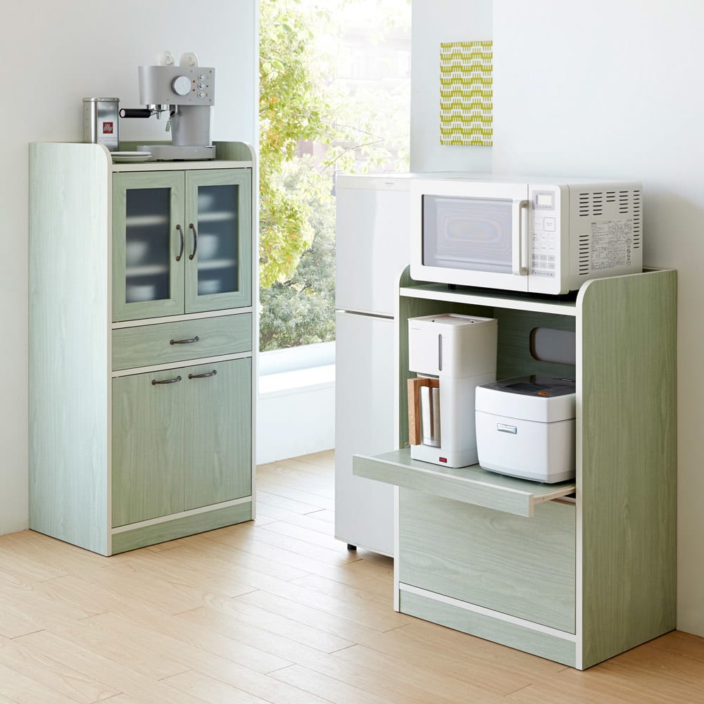 キッチン収納ミニ食器棚シリーズ キャビネット大（高さ120.5cm） 通販