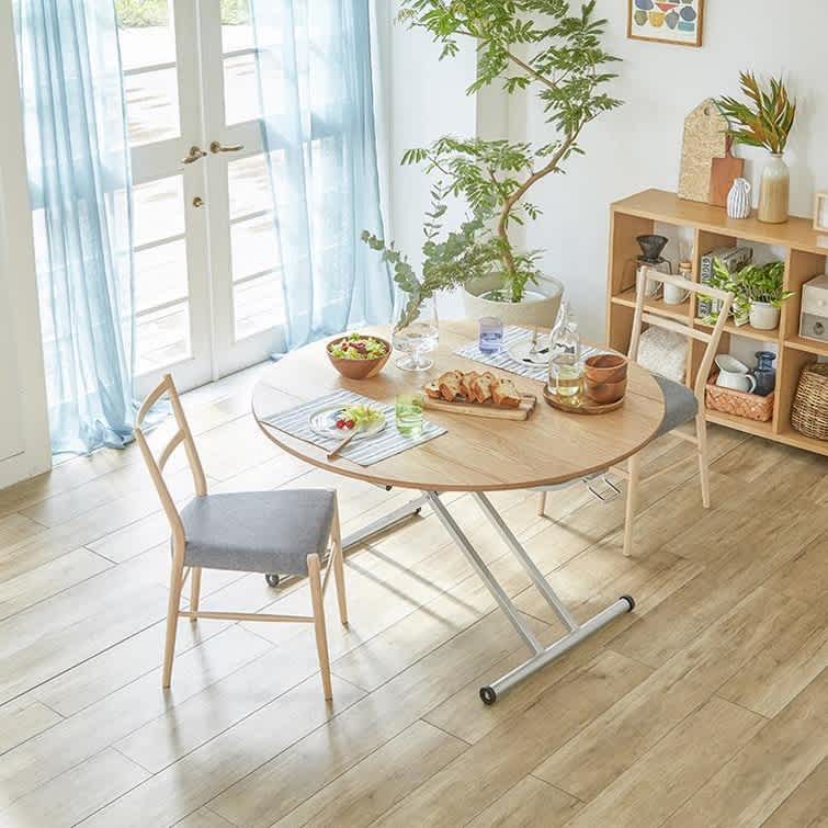 丸形昇降バタフライテーブル幅100 通販 - ディノス