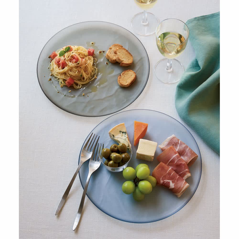 ARAS ウェーブ 大皿27.5cm ガラス調 割れないお皿 1枚 通販 - ディノス