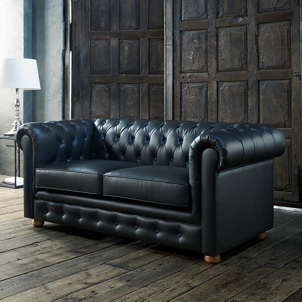 LeClass/ルクラス チェスターフィールド 本革張りレザーソファ