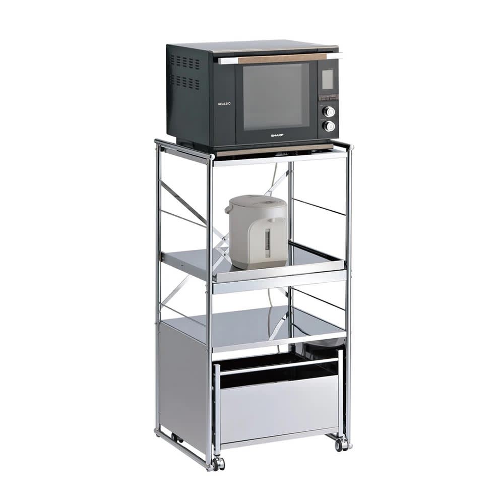 ステンレス製大型レンジ対応ラック ミドルタイプワゴン 通販 - ディノス