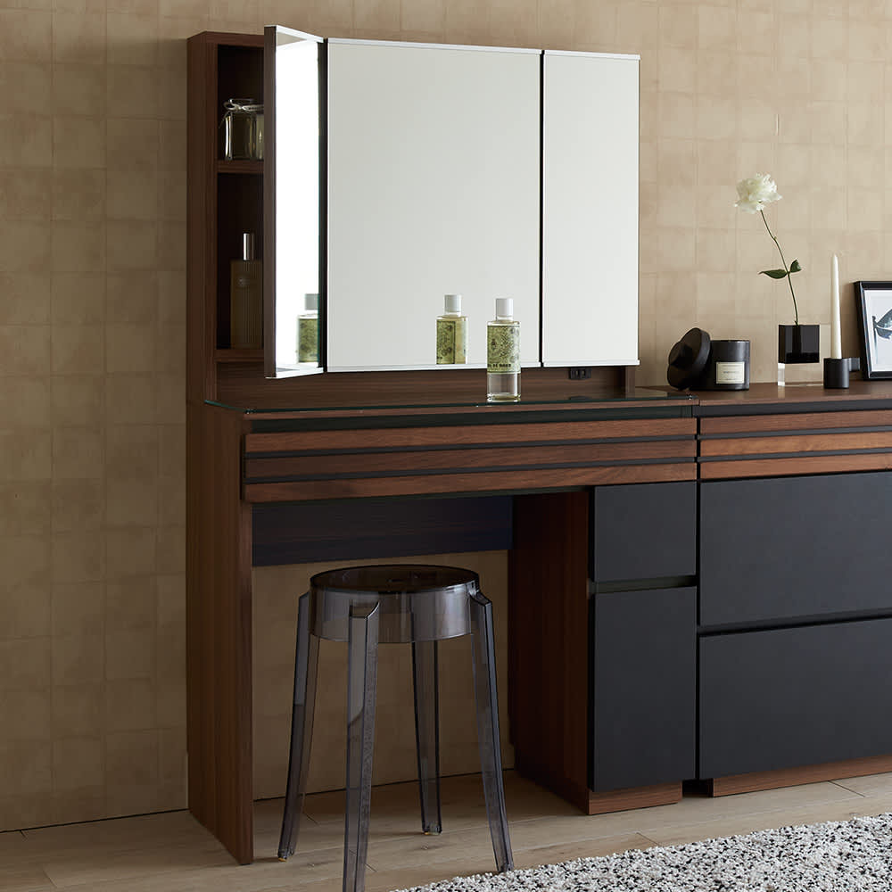 Alus Style/アルススタイル チェストシリーズ 三面鏡ドレッサー 幅80.5