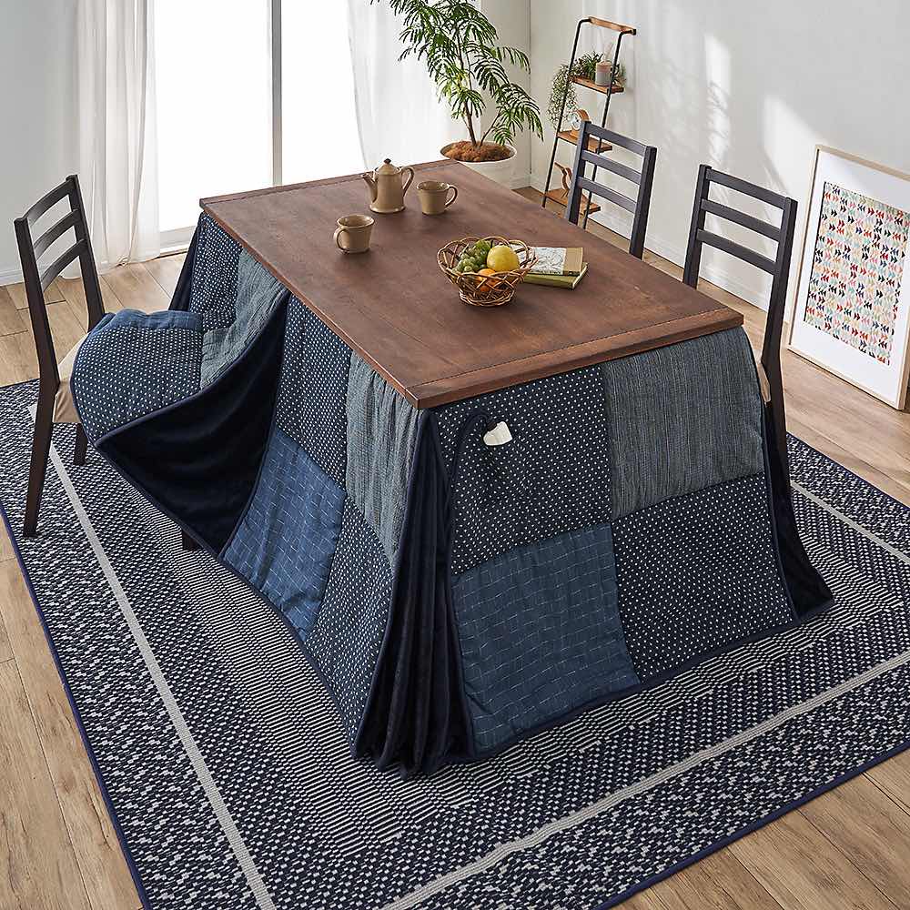 布団なしでも使える北海道産ミズナラのダイニングこたつ 135×80cm 通販