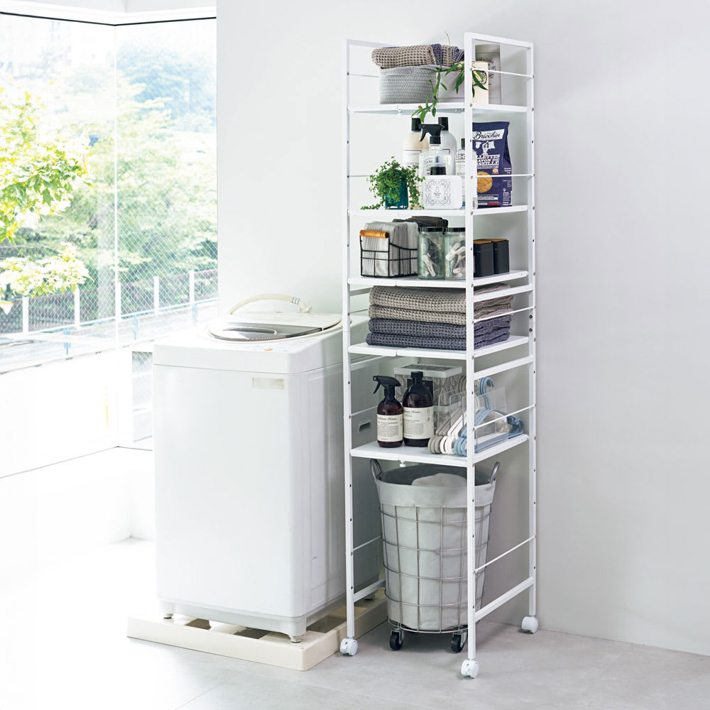 幅が伸縮するすき間ラック ワイドタイプ 幅27.5cm～42.5cm奥行49.5cm高