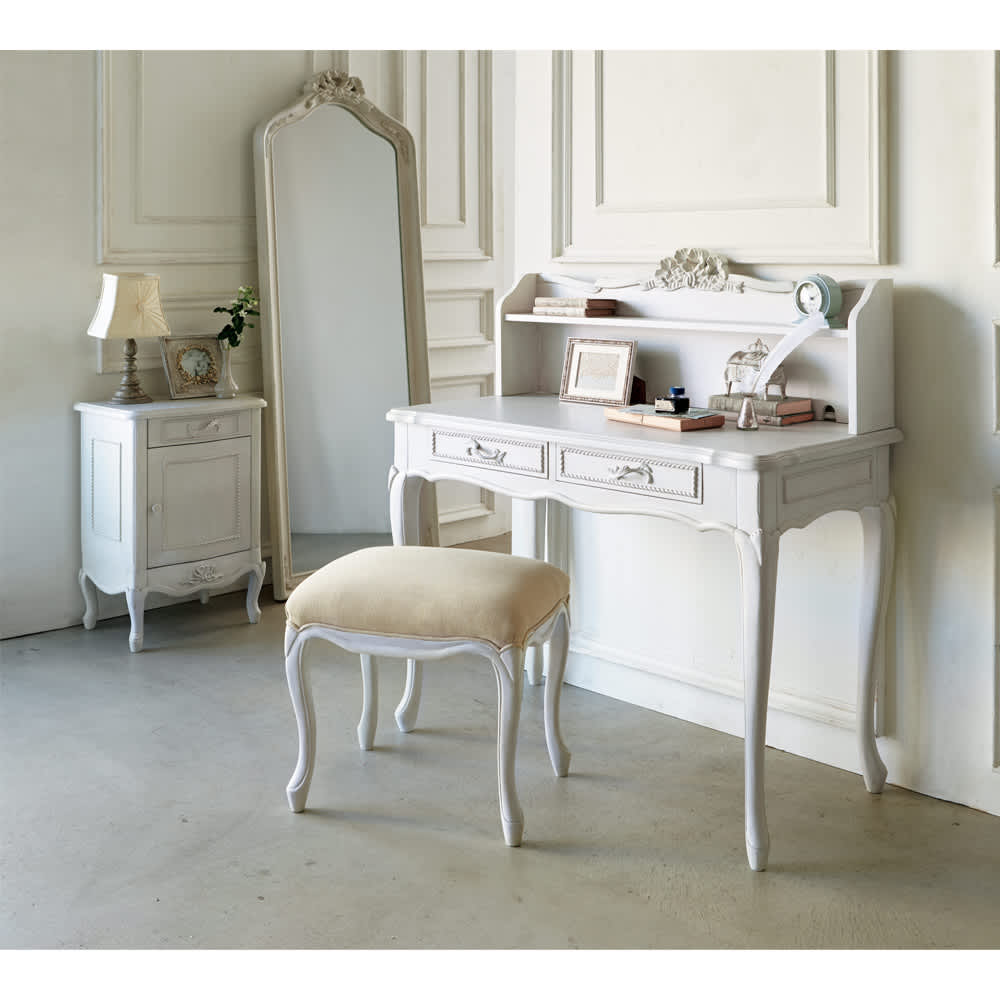 シャビーシック ホワイト フレンチ収納家具シリーズ スツール 通販