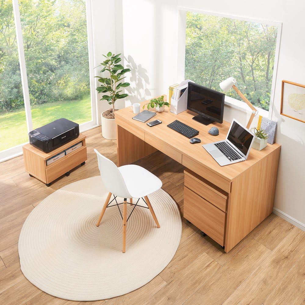 奥行4タイプ選べるデスクシリーズ プリンターワゴン幅53cm 通販 - ディノス