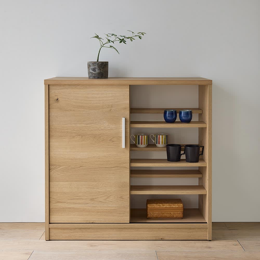 dショッピング |完成品 見せるも隠すも収納シリーズ 片引き戸 幅90cm高