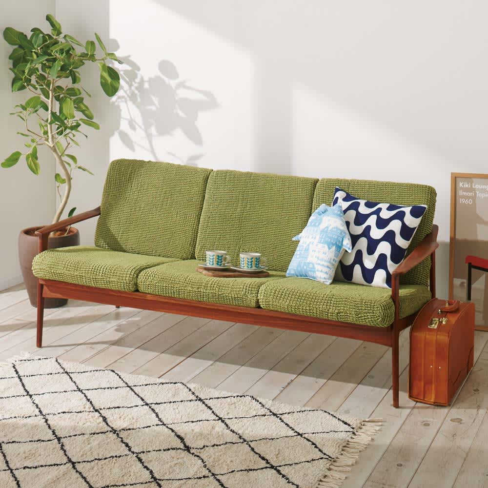 スペイン製フィットカバー〈ビスタ〉 座面・背もたれ兼用ファスナー式