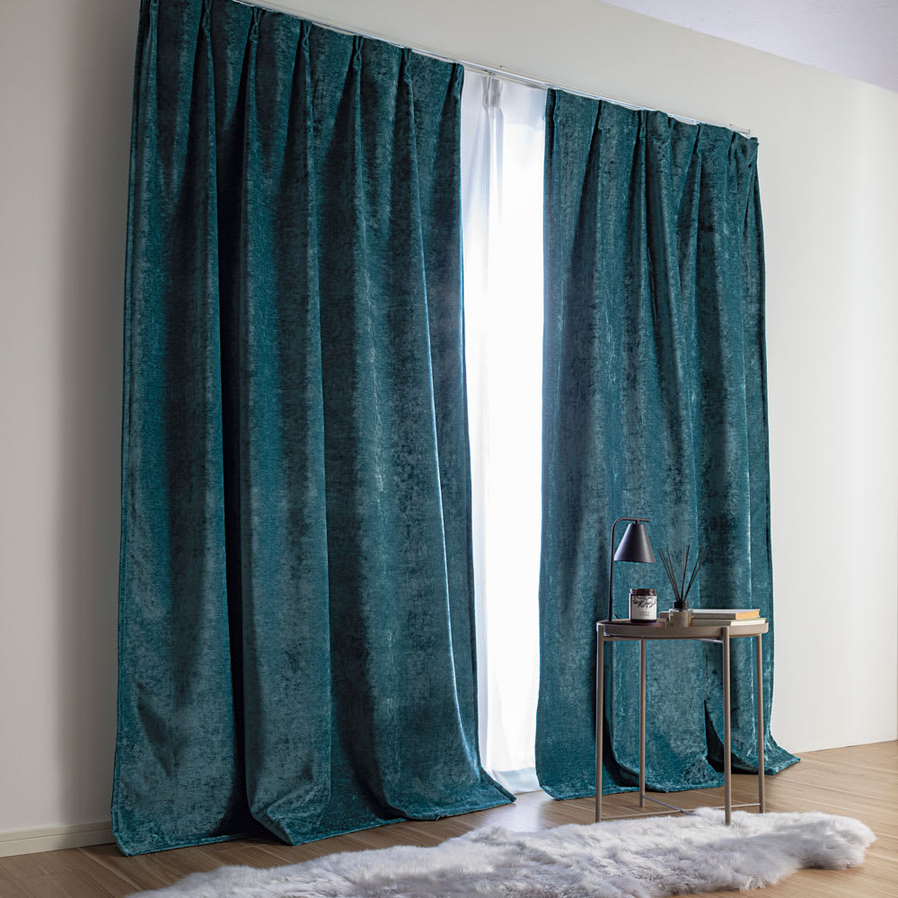 dショッピング |≪幅100cm×丈110cm（2枚組）≫ 2枚重ねベルベット調