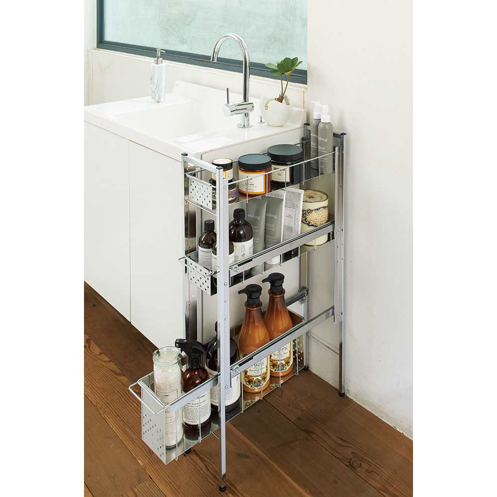 6128 ステンレス天板シンクサイド収納庫3段 幅400 楽天市場】【最大