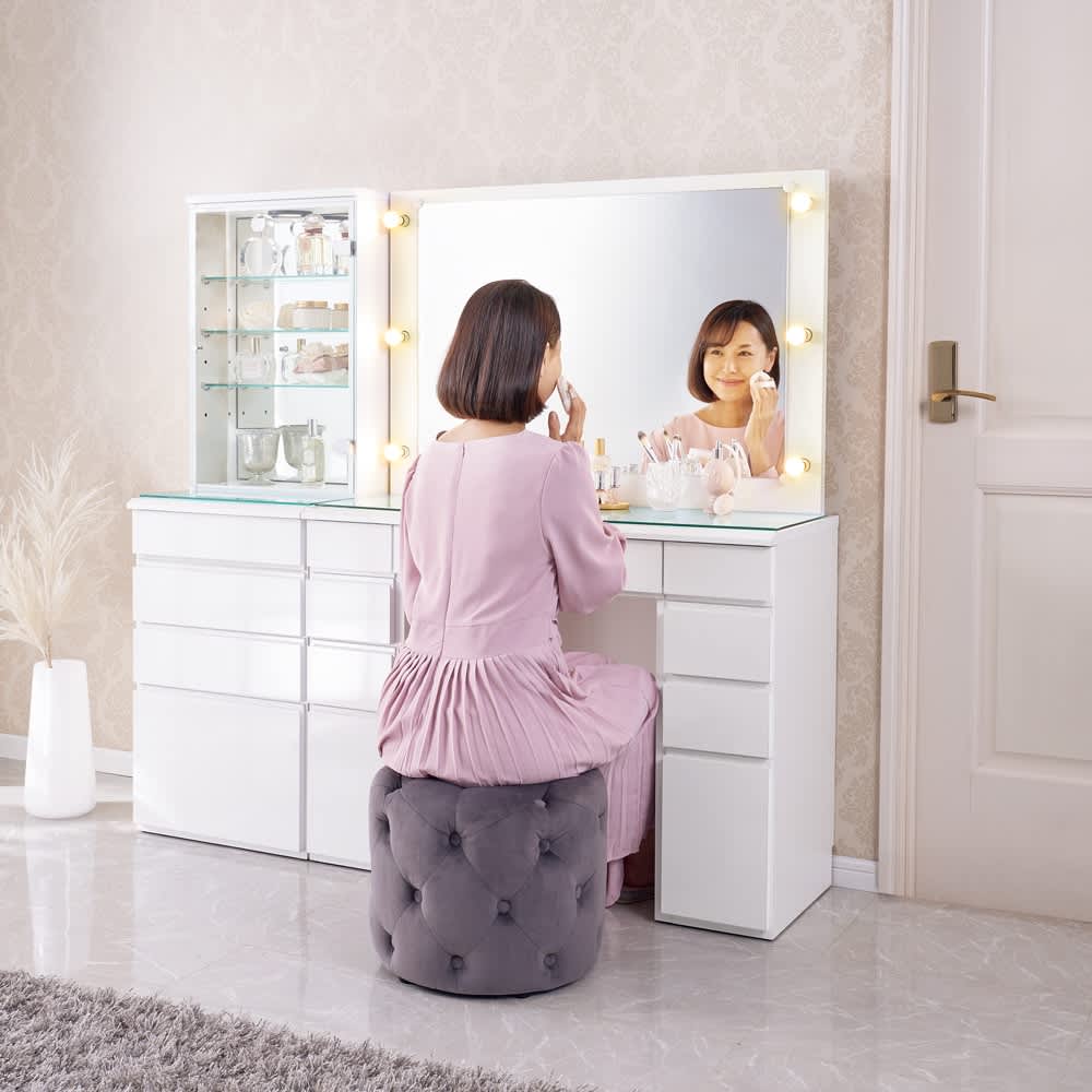 LEDライト付き 楽屋ドレッサーシリーズ ドレッサー 幅99cm 通販 - ディノス