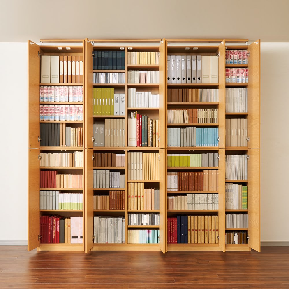 突っ張り壁面大容量収納本棚 幅100奥行45cm 通販 - ディノス