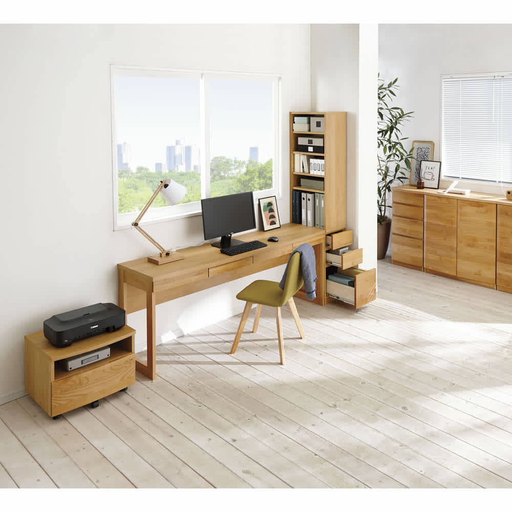 アルダー天然木 アールデザインデスクシリーズ デスク・幅180.5cm 通販