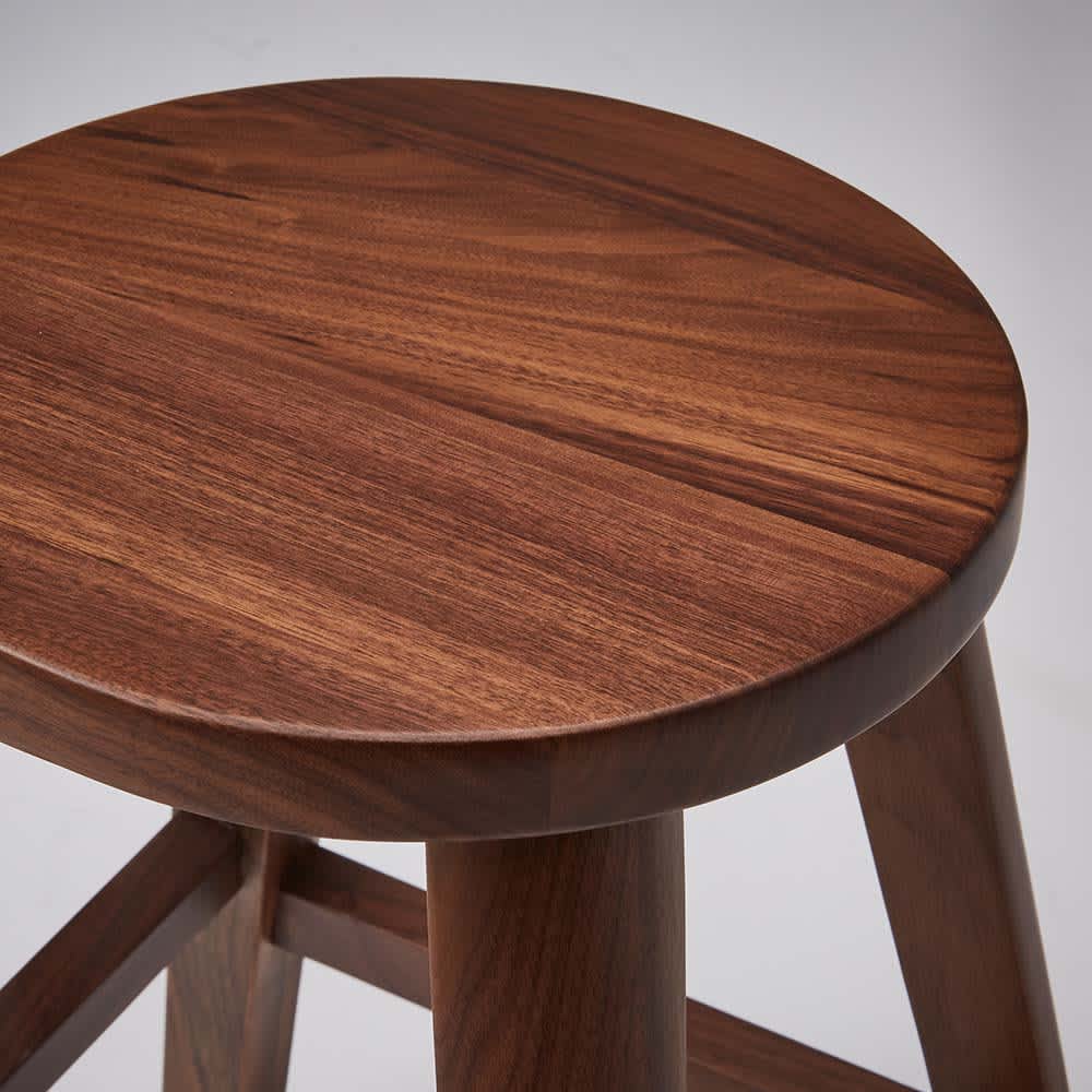 高さと形が選べる天然木スツール ハイ（高さ60cm） 丸型 通販 - ディノス