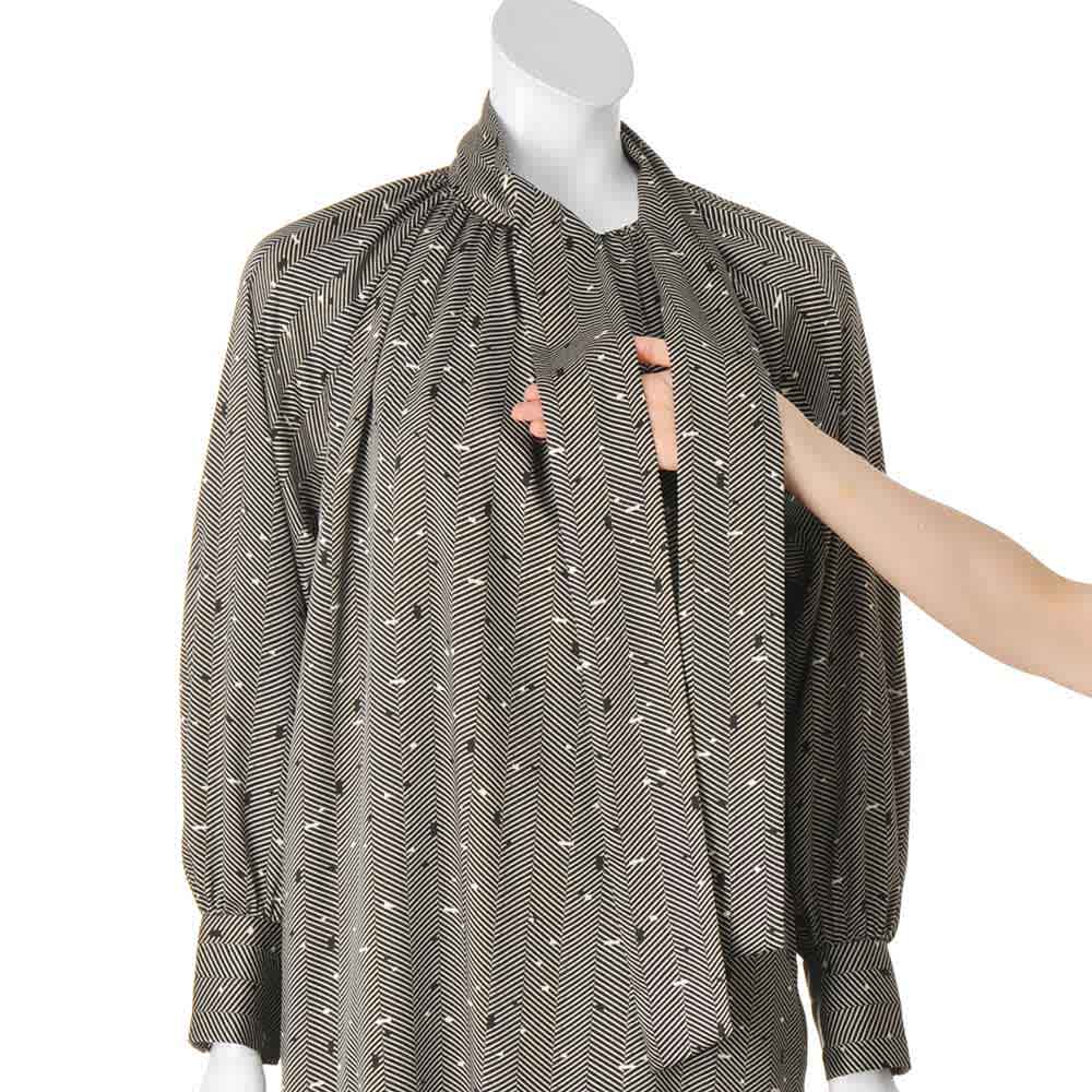 エリカ社 ヘリンボーン柄プリントボウタイワンピース 通販 - ディノス