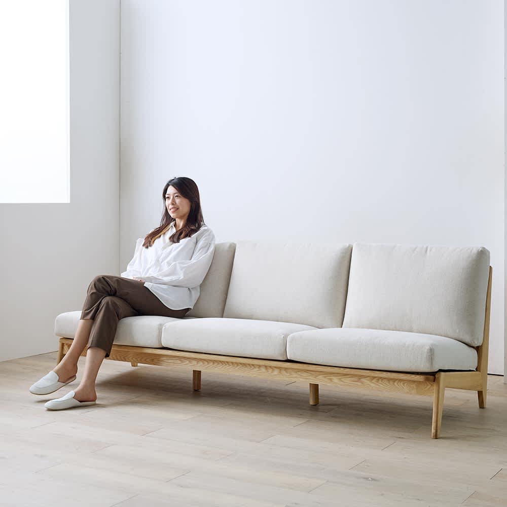 アッシュとラタンのソファ 3人掛け 通販 - ディノス