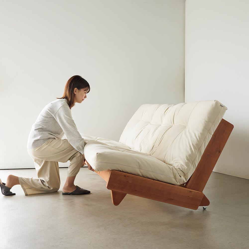 ヨーロッパ製ソファベッド Karup カーラップ（ブラウン・ダーク