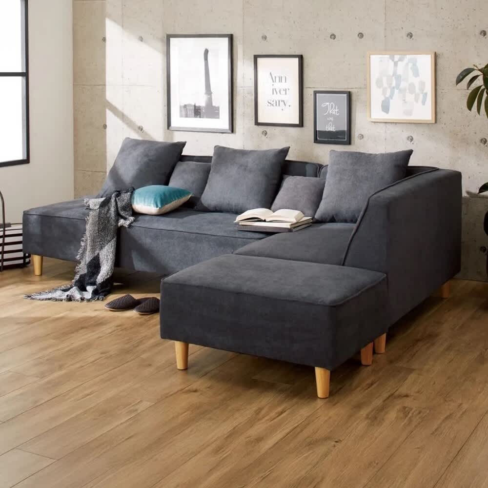 レンタル商品】欲しい形を選べて、くつろげるコーナーカウチソファ 3点