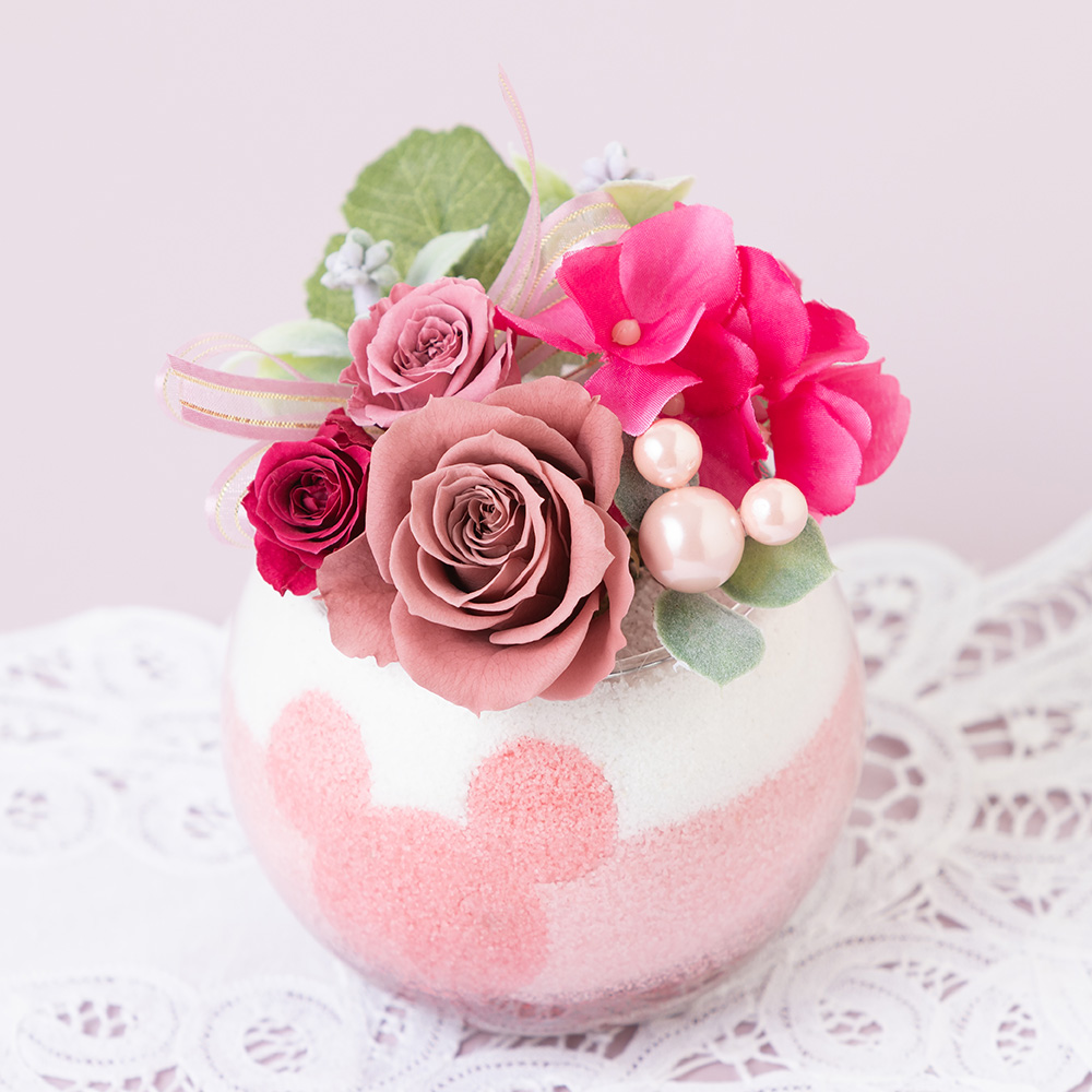 ディズニー プリザーブドフラワー「スイート・マジック～ピーチ