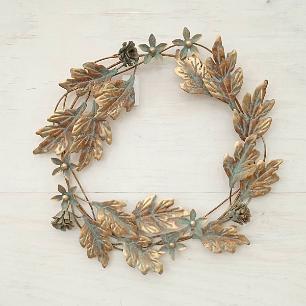 園芸ネット本店｜メタルリース・アンティークリーフ（直径47cm）CIL