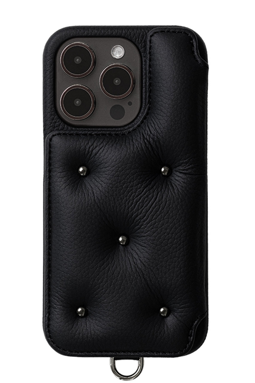 DEMIU(デミュウ)｜iPhone14 BALLON CINQ/ブラック×ブラックスタッズ の