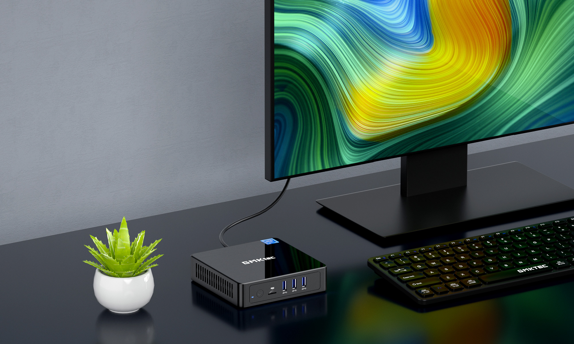 NucBox 3 Mini PC--Windows 11 Home OS + 4K 60Hz DP Port