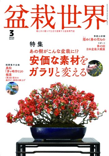 盆栽世界のバックナンバー | 雑誌/電子書籍/定期購読の予約はFujisan