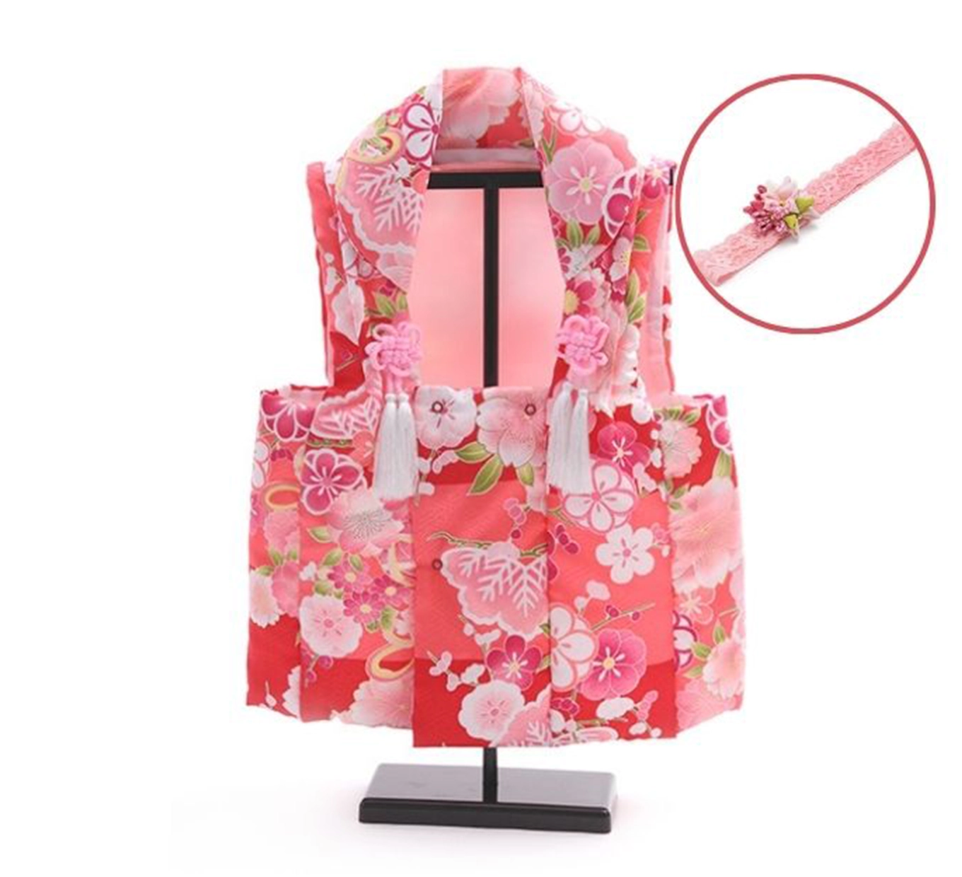 雛人形「被布・髪飾りセット-桃色」｜雛人形の通販 ふらここ