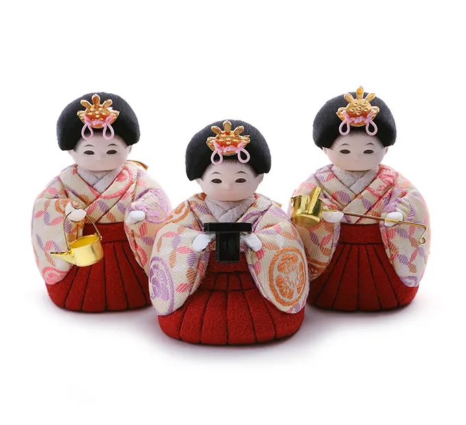 雛人形「ゆいゆい 三人官女 七宝丸紋」｜雛人形の通販 ふらここ