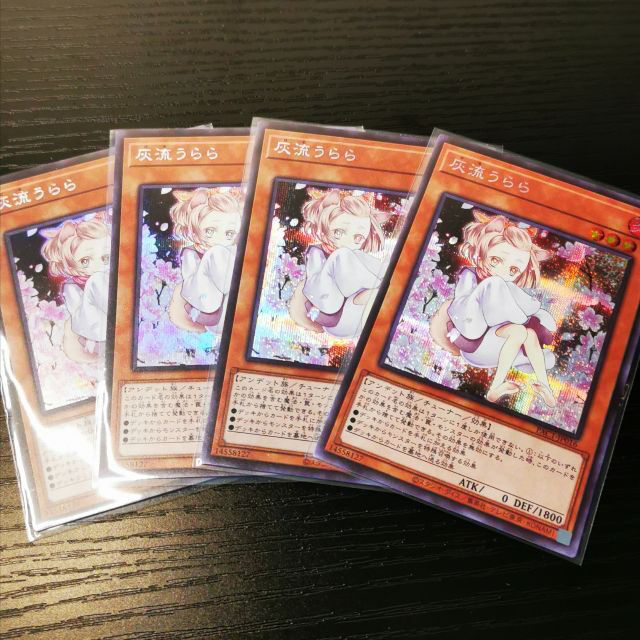 遊戯王 灰流うらら 絵違い シークレット 4枚 遊戯王 灰流うらら 絵違い