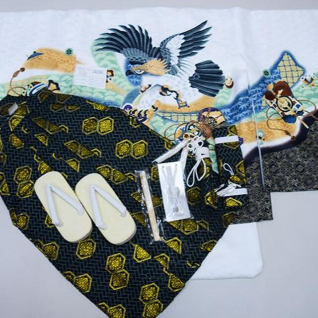 七五三 五歳 男児 羽織袴フルセット 白地 袴変更可能 NO34286の通販 by