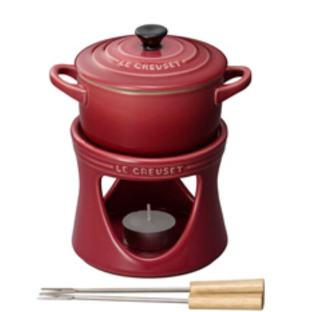 LE CREUSET - ル・クルーゼ ミニココットフォンデュセット 新品未使用
