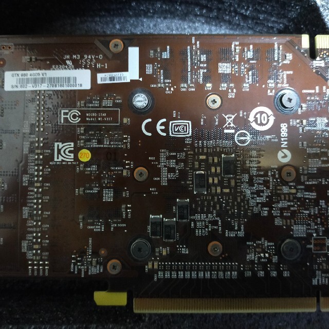 MSI GTX980 4GB 動作品の通販 by 午's shop｜ラクマ