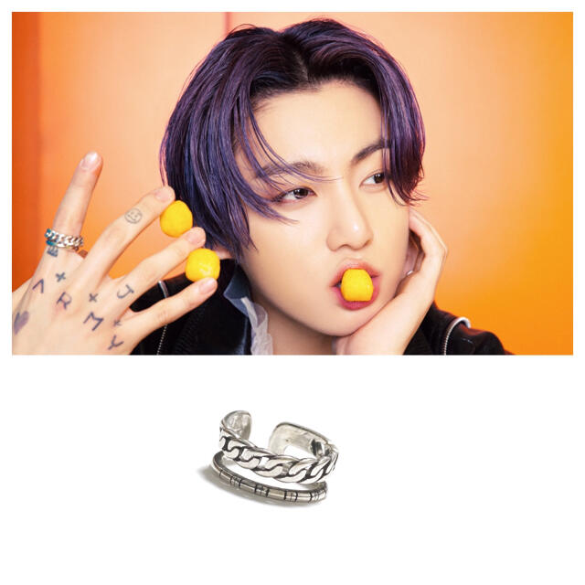 防弾少年団(BTS) - 防弾少年団 BTS ジョングク着用風 ダブルチェーン