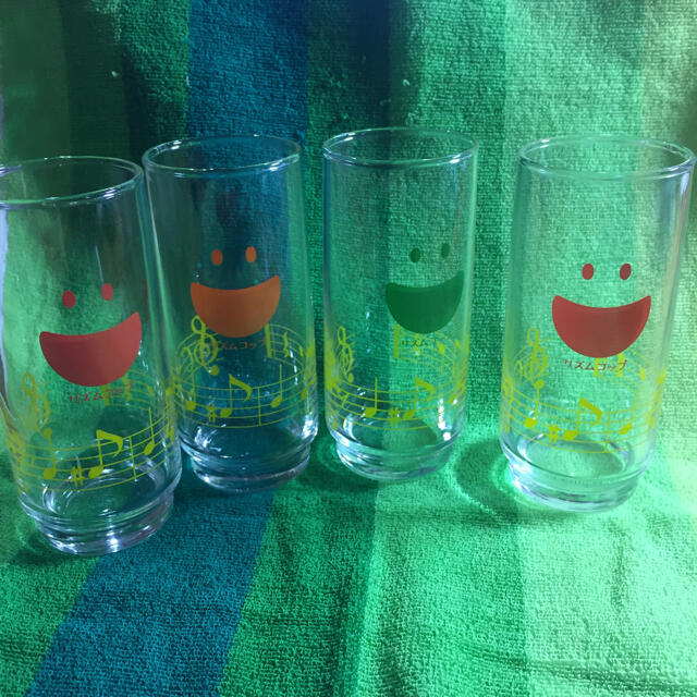 P-833東芝北斗星（冷蔵庫）ノベルティーリズムコップ4点昭和レトロの