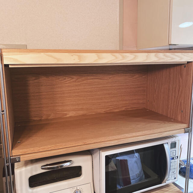 MUJI (無印良品) - 無印良品 ステンレスユニットシェルフ フラップ扉