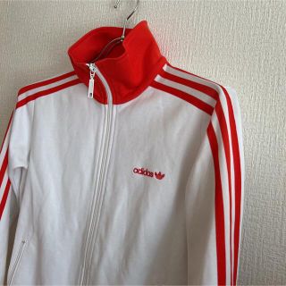 adidas - 希少 銀 国旗タグ old adidas 80's トラックジャケット 赤白