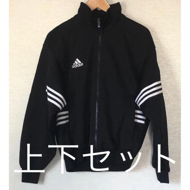adidas - adidas ジャージ上下 90s Mサイズ 黒 スポーツパフォーマンス
