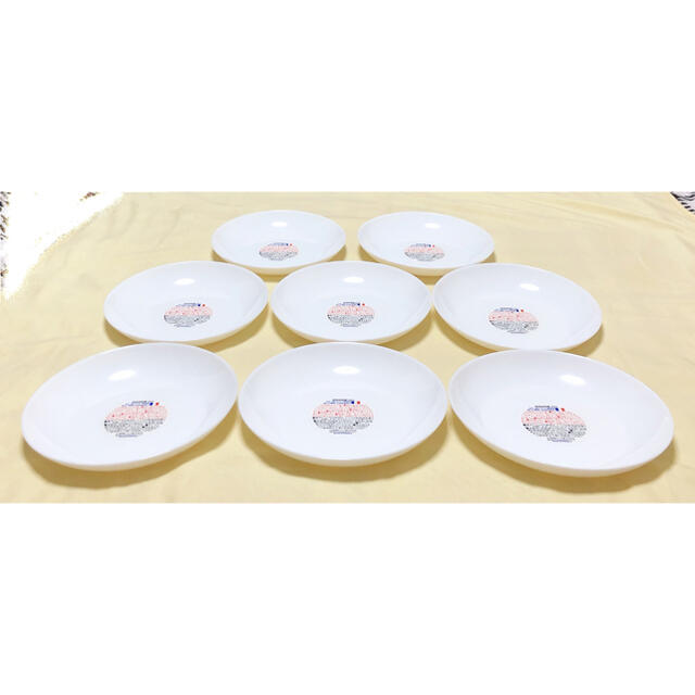 arcopalアルコパル フランス製 耐熱強化ガラス スマイルディッシュ皿8