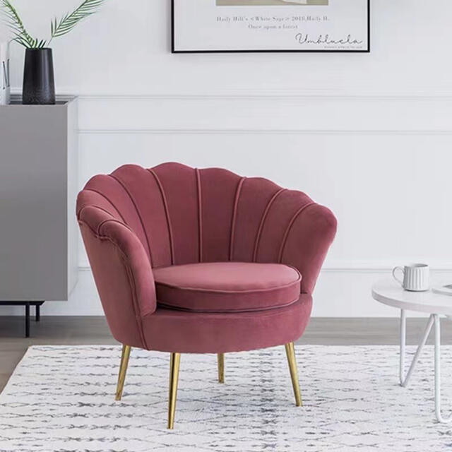 大人気 ピンク ソファー椅子 一人掛けソファ カラー ふわふわの通販 by