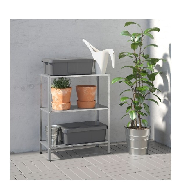 IKEA - IKEA ヒュッリス スチールラック 2点セットの通販 by palrando