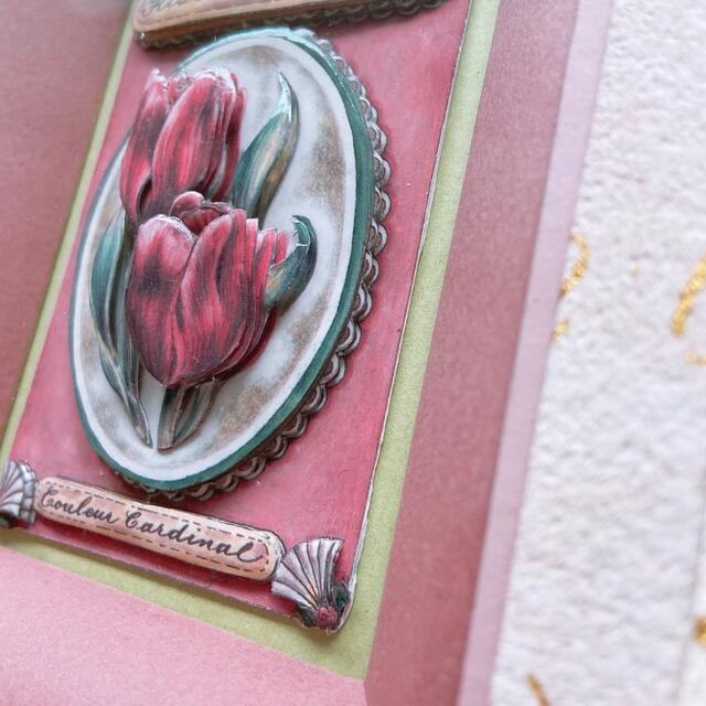 シャドーボックス 完成品 チューリップ⑅︎◡̈︎*の通販 by Ryam ｜ラクマ