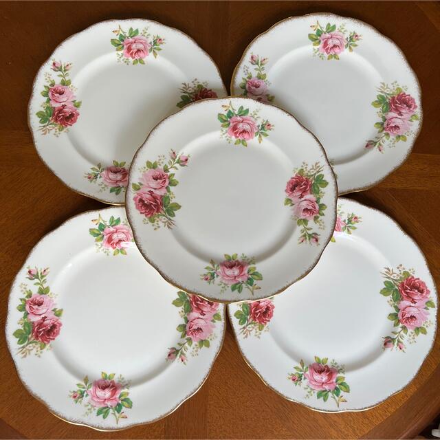 レア美品】ロイヤルアルバート☆アメリカンビューティー☆ディナー皿 5枚