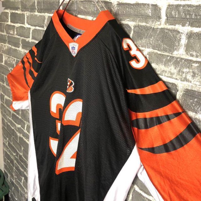 Reebok - NFL☆ゲームシャツ 90s デカロゴ アメフトシャツ ゆるだぼ