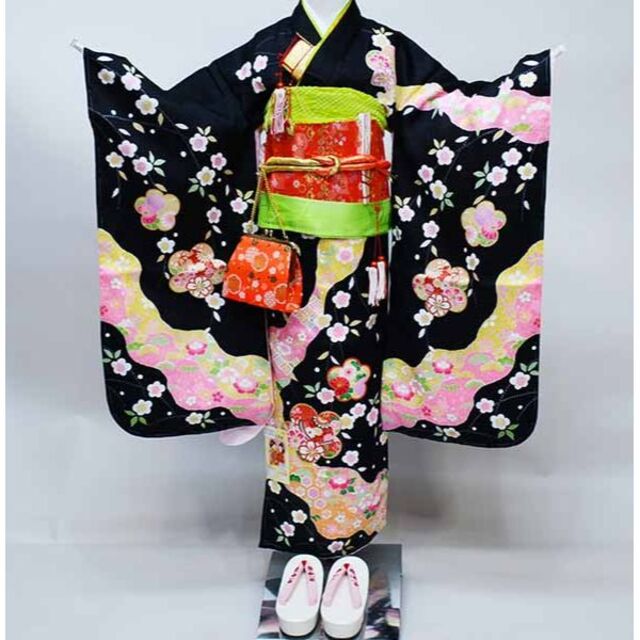 七五三 七歳 女児 正絹 着物フルセット 着物は陽気な天使 NO37282の