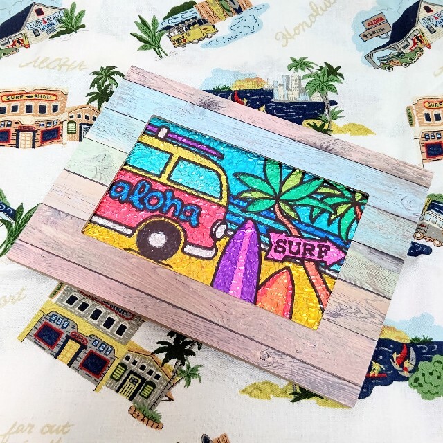 SOLD☆ステンドグラス風ハワイアンフレーム☆の通販 by 美ら海's shop